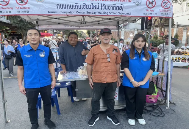 ออกตรวจและอำนวยความสะดวกช่วยเหลือนักท่องเที่ยว ในพื้นที่ถนนคนเดินท่าแพ